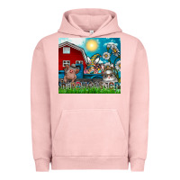 Pigment Salmon happy easter Urban Hoodie - CowhideDigitalArt