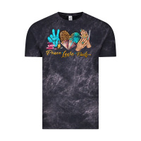Cloud Black peace love nails bbs Vintage Tee - BundleAndBundleShop