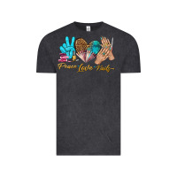 Vintage Black peace love nails bbs Vintage Tee - BundleAndBundleShop