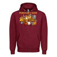Burgundy pumpkin farm Zipper Hoodie - CowGirlArtShop