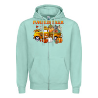 Seafoam pumpkin farm Zipper Hoodie - CowGirlArtShop