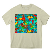 Mossy autism awareness puzzle Heavy Core Tee - BarkalooDesign