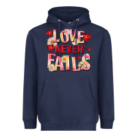 Navy Love never fails Heavyweight Hoodie - FaDigitalArtStudio