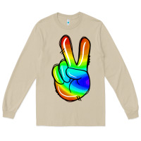 Mushroom rainbow peace sign Long Sleeve Tee - Jasminsmagicworld