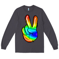 Smoke rainbow peace sign Long Sleeve Tee - Jasminsmagicworld