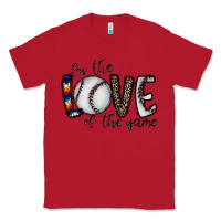 Red for the love of the game baseball Classic Tee - CowhideDigitalArt