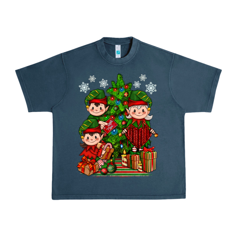 Mimi Elf, Mama Elf, Child Elf Christmas Urban Heavy Tee by BundleAndBundleShop | Teevron