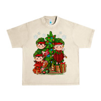 Sandshell Mimi Elf, Mama Elf, Child Elf Christmas Urban Heavy Tee - BundleAndBundleShop