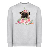 Heather Grey Pug Heavyweight Sweatshirt - Bettercallsaul