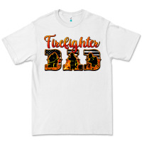 White American Flag Firefighter Dad Premium Tee - LillyAllenDesigns