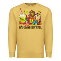 Antique Gold It's Game Day Y'all Softball Coffee Cups Premium Sweatshirt - FaDigitalArtStudio