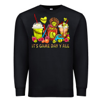 Black It's Game Day Y'all Softball Coffee Cups Premium Sweatshirt - FaDigitalArtStudio