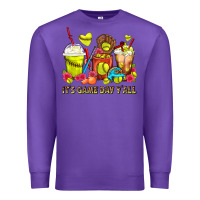 Purple It's Game Day Y'all Softball Coffee Cups Premium Sweatshirt - FaDigitalArtStudio