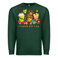 Sports Green It's Game Day Y'all Softball Coffee Cups Premium Sweatshirt - FaDigitalArtStudio