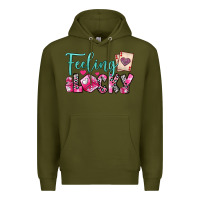 Army Green feeling lucky Premium Hoodie - OliviaCreatesArt