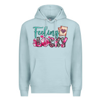 Blue Mist feeling lucky Premium Hoodie - OliviaCreatesArt