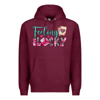 Burgundy feeling lucky Premium Hoodie - OliviaCreatesArt