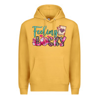 Mustard feeling lucky Premium Hoodie - OliviaCreatesArt
