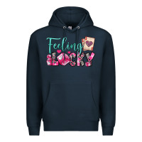Navy feeling lucky Premium Hoodie - OliviaCreatesArt