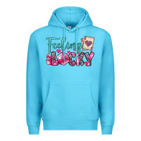 Ocean Blue feeling lucky Premium Hoodie - OliviaCreatesArt