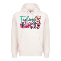 Pale Pink feeling lucky Premium Hoodie - OliviaCreatesArt