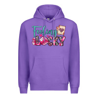 Purple feeling lucky Premium Hoodie - OliviaCreatesArt
