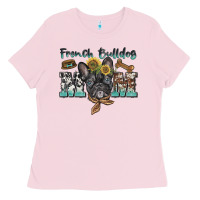 Bubblegum Pink french bulldog mom Ladies Tee - BarkalooDesign