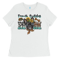 White french bulldog mom Ladies Tee - BarkalooDesign