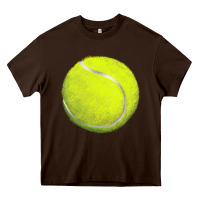Chocolate Brown tennis bal Heavy Core Tee - BarkalooDesign