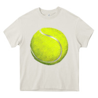 Cream tennis bal Heavy Core Tee - BarkalooDesign