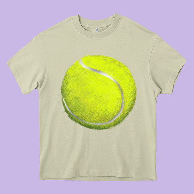 Tennis Bal Heavy Core Tee Designed By Barkaloodesign
