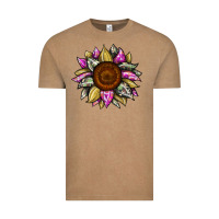 Vintage Coffee sunflower camouflage Vintage Tee - JahusDesignShop