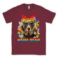 Burgundy Mama Bear Pride LGBTQ+ Classic Tee - BundleAndBundleShop
