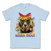 Dusty Blue Mama Bear Pride LGBTQ+ Classic Tee - BundleAndBundleShop