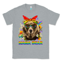 Heather Grey Mama Bear Pride LGBTQ+ Classic Tee - BundleAndBundleShop