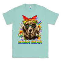 Seafoam Mama Bear Pride LGBTQ+ Classic Tee - BundleAndBundleShop