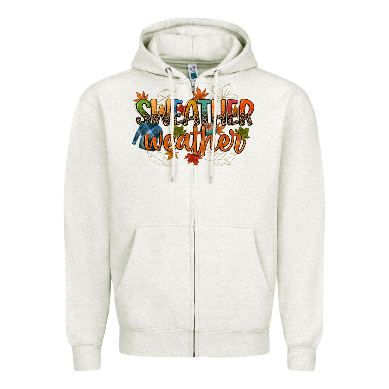 Sweather Weather Zipper Hoodie by CowGirlArtShop | Teevron