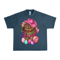 Midnight Navy Cowboy Rabbit Easter Urban Heavy Tee - BundleAndBundleShop