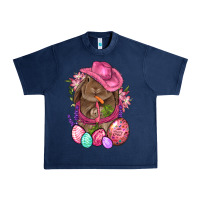 Navy Cowboy Rabbit Easter Urban Heavy Tee - BundleAndBundleShop