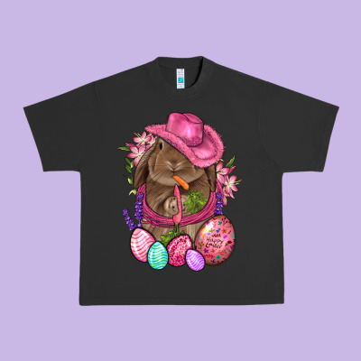 Cowboy Rabbit Easter Urban Heavy Tee Designed By Bundleandbundleshop