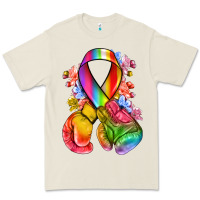 Bone all color ribbon with boxing gloves Premium Tee - NancyCooperArtShop