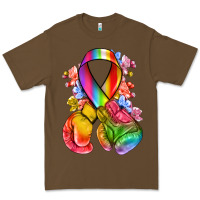 Cacao all color ribbon with boxing gloves Premium Tee - NancyCooperArtShop
