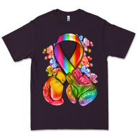 Plum all color ribbon with boxing gloves Premium Tee - NancyCooperArtShop