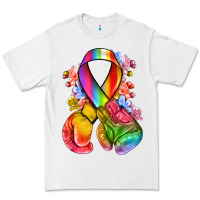 White all color ribbon with boxing gloves Premium Tee - NancyCooperArtShop