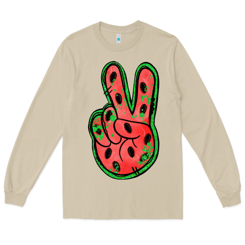 Watermelon Peace Sign Long Sleeve Tee by Jasminsmagicworld | Teevron