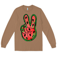 Toasted Coconut watermelon peace sign Long Sleeve Tee - Jasminsmagicworld
