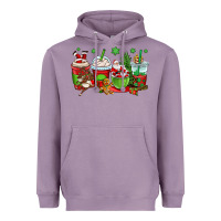 Lavender christmas santa claus coffee cups Heavyweight Hoodie - OliviaCreatesArt