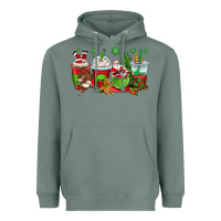Sage christmas santa claus coffee cups Heavyweight Hoodie - OliviaCreatesArt