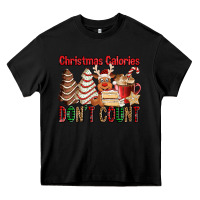 Black Christmas Calories don't count Christmas tree cake Heavy Core Tee - Jasminsmagicworld