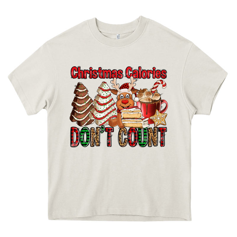 Christmas Calories Don't Count Christmas Tree Cake Heavy Core Tee by Jasminsmagicworld | Teevron
